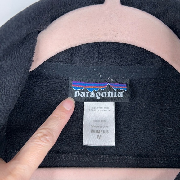 Patagonia Kiwa Jacket Black Full Zip Fleece Zip Pockets Outdoor Size Medium - Picture 8 of 13